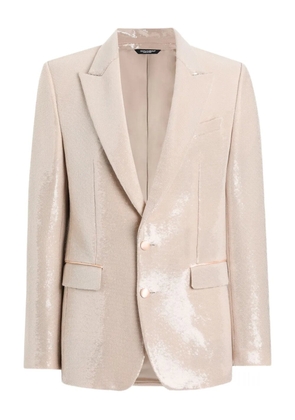 Dolce & Gabbana sequin-embellished blazer - Neutrals