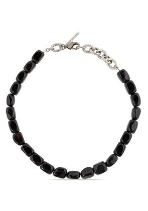 DRIES VAN NOTEN gemstone-embellished beaded necklace - Black