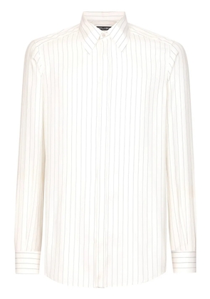 Dolce & Gabbana striped cotton shirt - White