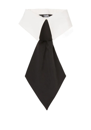 Karl Lagerfeld cotton collar tie - Black