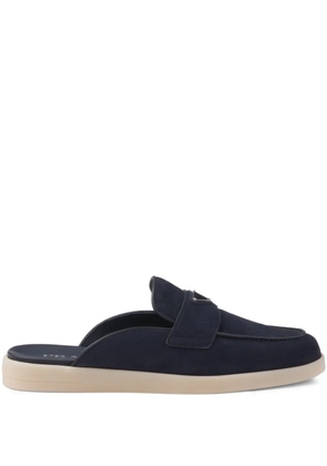 Prada suede slip-on slippers - Blue