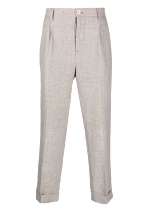 Brunello Cucinelli check straight-leg trousers - Brown
