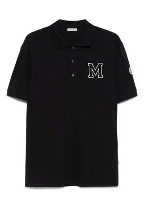 Moncler M-embroidered polo shirt - Blue
