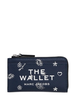 Marc Jacobs bandana leather zip wallet - Blue