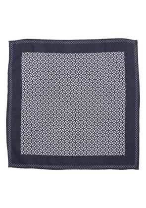 Brunello Cucinelli geometric-pattern silk scarf - Blue