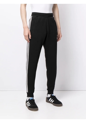 adidas side-stripe logo track pants - Black