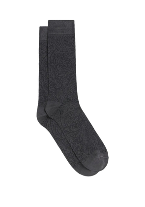 ETRO leafy jacquard socks - Grey