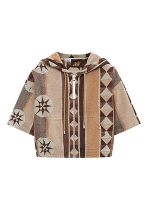 LOEWE geometric-pattern hoodie - Neutrals