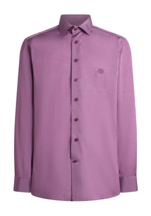 ETRO Pegaso-embroidery shirt - Purple