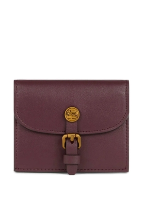 ETRO small Pony leather card holder - Red