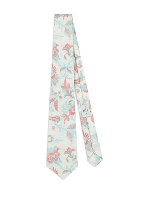 ETRO jacquard floral motif tie - Neutrals