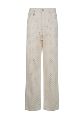 AMIRI laser-cut wide leg denim - Neutrals