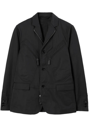 Burberry satin-finish tailored jacket - Black
