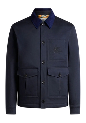 ETRO logo-embroidered jacket - Blue