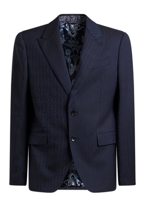 ETRO jacquard wool blazer - Blue