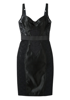 Dolce & Gabbana floral-lace corset dress - Black