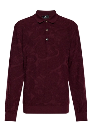 ETRO textured polo shirt