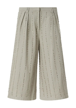 PINKO embellished cropped trousers - Grey