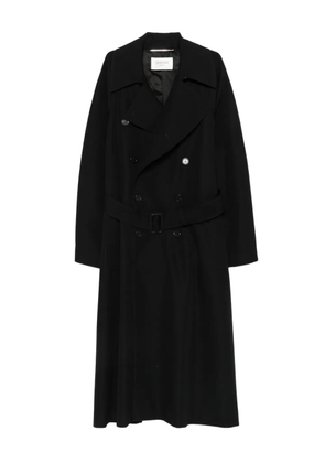 Saint Laurent button-fastening belted jacket - Black