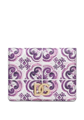 Dolce & Gabbana Majolica-print wallet - White