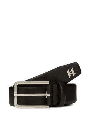 Karl Lagerfeld monogram leather belt - Black