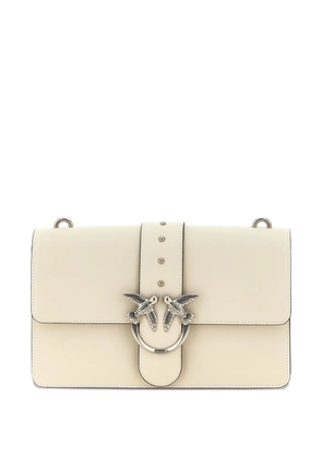 PINKO bird-embellished flap cross body bag - Neutrals