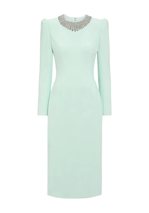 Jenny Packham Cora long-sleeve midi dress - Green