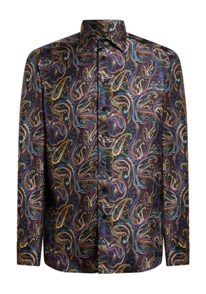 ETRO paisley-print silk shirt - Black