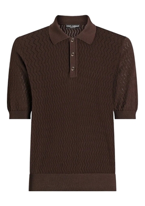 Dolce & Gabbana cotton polo shirt - Brown