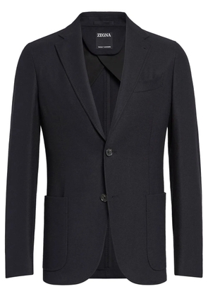 Zegna single-breasted cashmere-wool blazer - Black