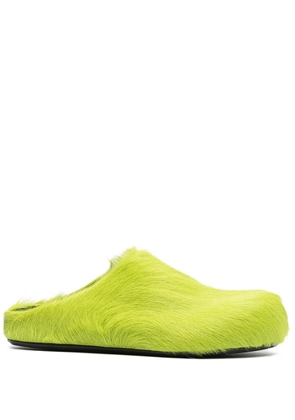 Marni Fussbet Sabot calf-hair slippers - Green