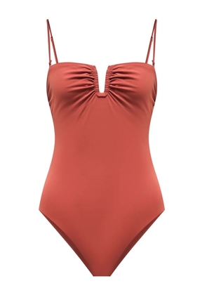 12 STOREEZ ruched bandeau swimsuit - Red