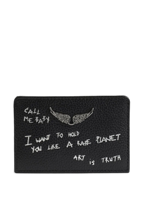 Zadig&Voltaire grained graffiti pass - Black