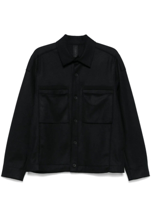 Transit wool raw-cut overshirt - Black