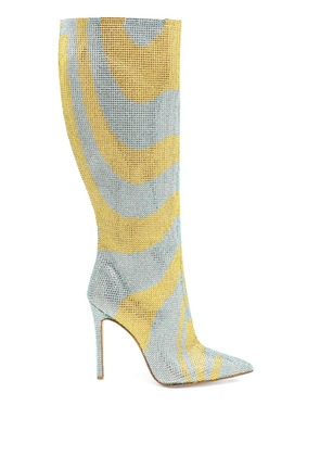 Celia Kritharioti crystal-embellished boots - Yellow