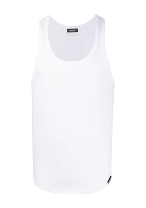 DSQUARED2 ribbed cotton tank top - White