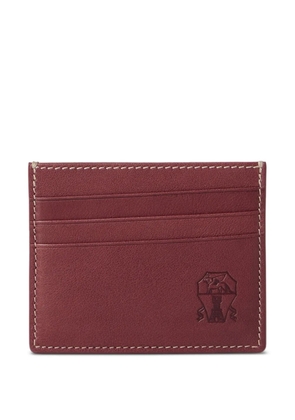 Brunello Cucinelli debossed-logo cardholder - Red