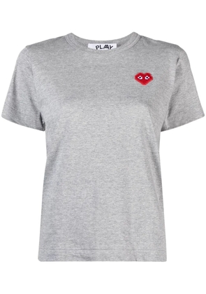 Comme Des Garçons Play logo-print cotton T-shirt - Grey