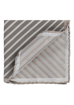 Brunello Cucinelli striped pocket square - Grey