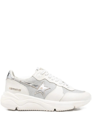 Golden Goose Running Sole glitter-star sneakers - White