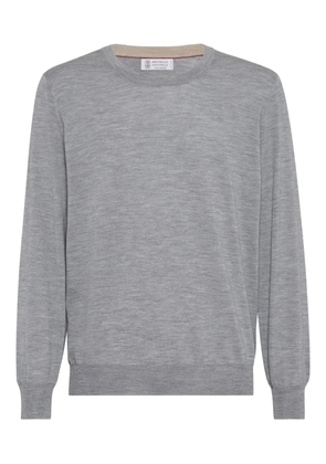 Brunello Cucinelli elbow-patch jumper - Grey