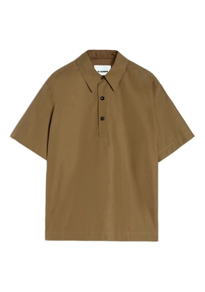 Jil Sander cotton taffeta polo shirt - Green