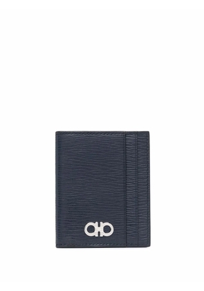 Ferragamo logo-print leather cardholder - Blue