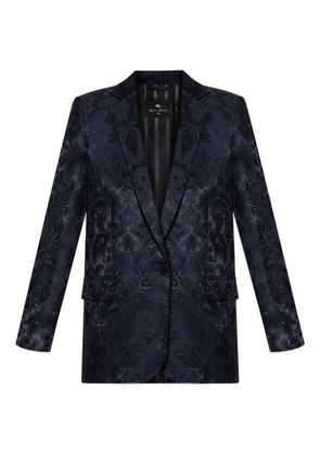 ETRO floral-pattern single-breasted blazer - Blue