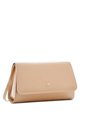 Giuseppe Zanotti mini Cleopatra patent leather flap clutch - Brown