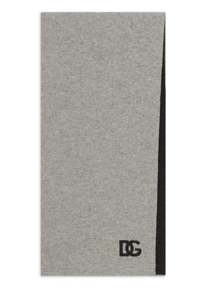 Dolce & Gabbana intarsia-knit logo scarf - Grey