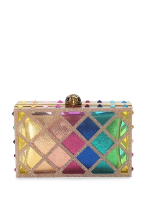 Kurt Geiger London crystal quilt box clutch - Gold