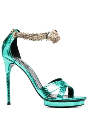 Roberto Cavalli 125mm Panther sandals - Green