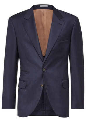 Brunello Cucinelli single-breasted virgin-wool blazer - Blue