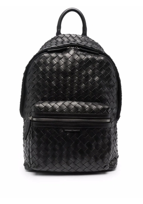 Officine Creative Armor woven leather backpack - Black